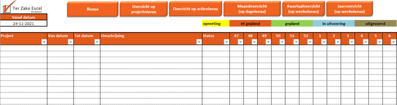 Contentplanning in Excel Contentplanning in Excel