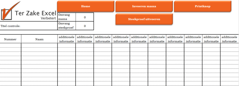 Dossiercontrole in Excel