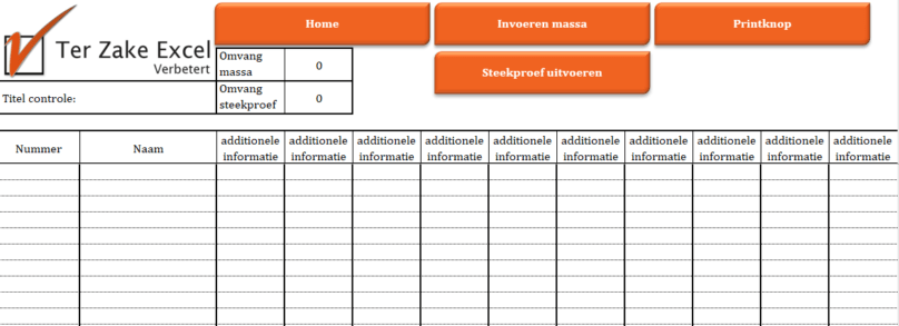 Dossiercontrole in Excel Dossiercontrole in Excel