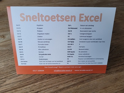 Sneltoetsen kalender