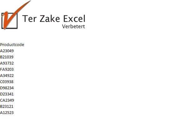 Workshop basis Excel