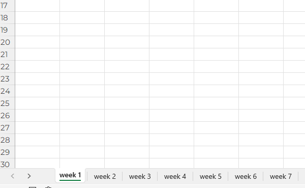 Werkbladen in Excel