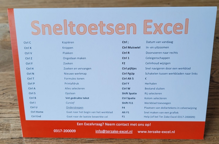 Kalender achterkant Kalender achterkant