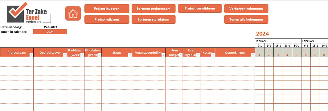 Maatwerk in Excel