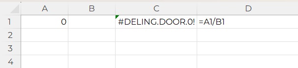Foutmelding in Excel