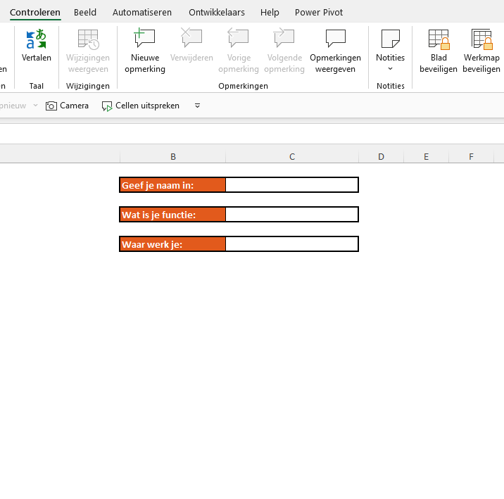 Goede data in Excel