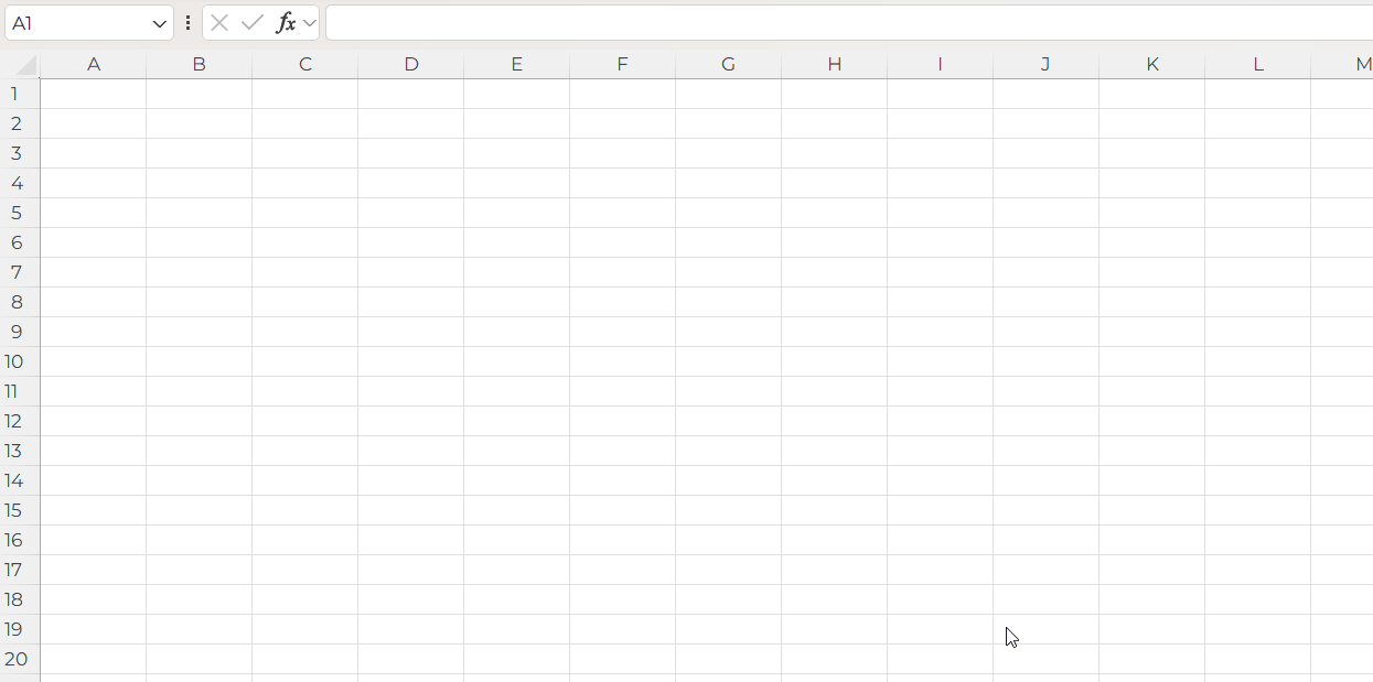 Scrollen in Excel